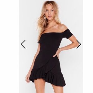 NWT off the should little black dress